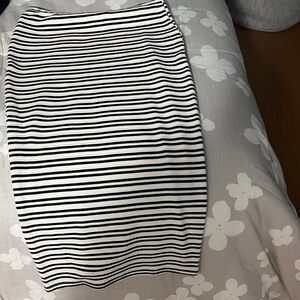 Charlotte Russe Black and White Striped Pencil Skirt